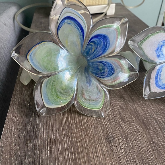 Murano style Floral Glass with spiral stems - Picture 2 of 11